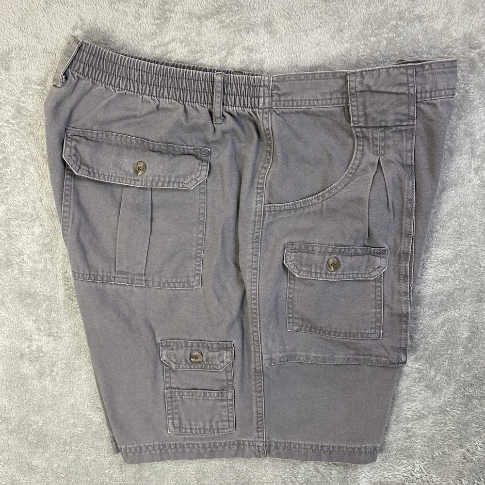 Red Head Shorts Men Cargo Gray Sz 42 Flex Waist 100% Cotton Utility Canvas Hike